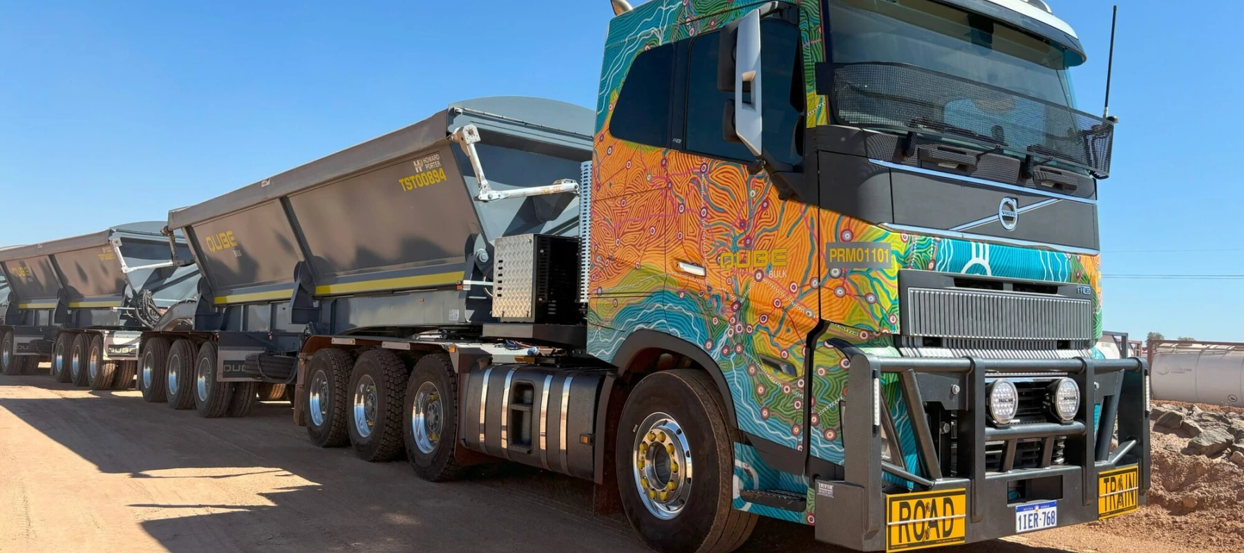Aboriginal artwork-wrapped truck unveiled to mark partnership extension