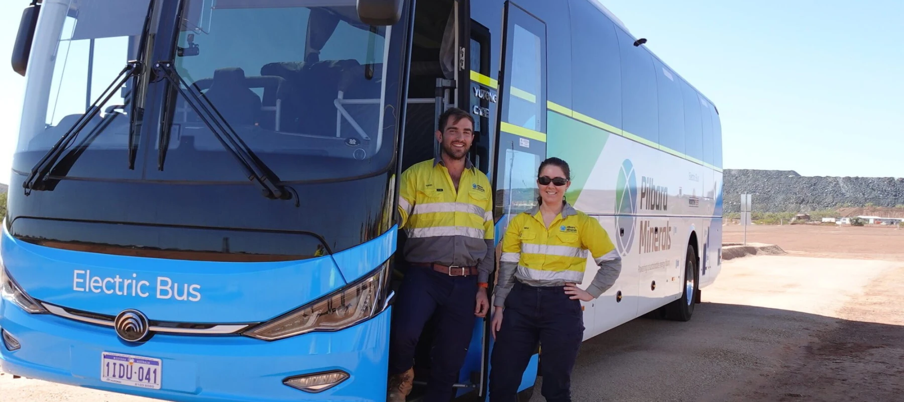 Lithium battery powered bus drives energy transition at Pilbara Minerals