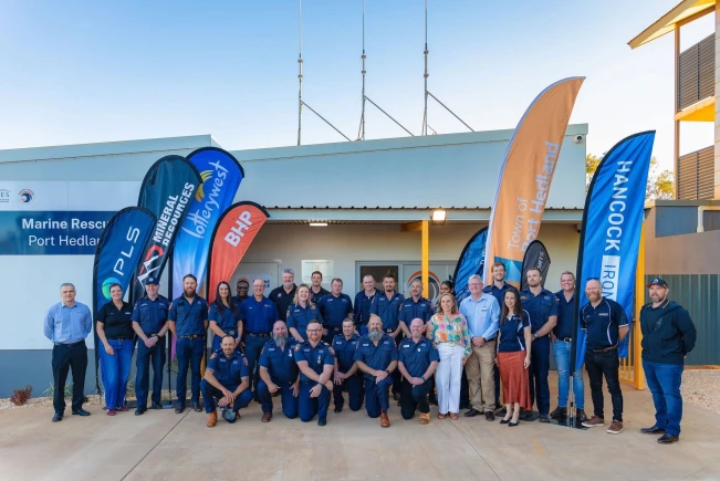 Inauguração das instalações do Serviço de Resgate Marítimo de Port Hedland.